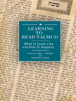 cover image of Learning to Read Talmud